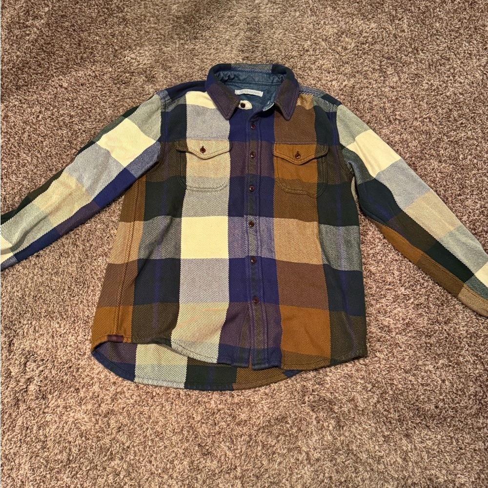 Outerknown Men's Multicolor Plaid Button-Down Shirt